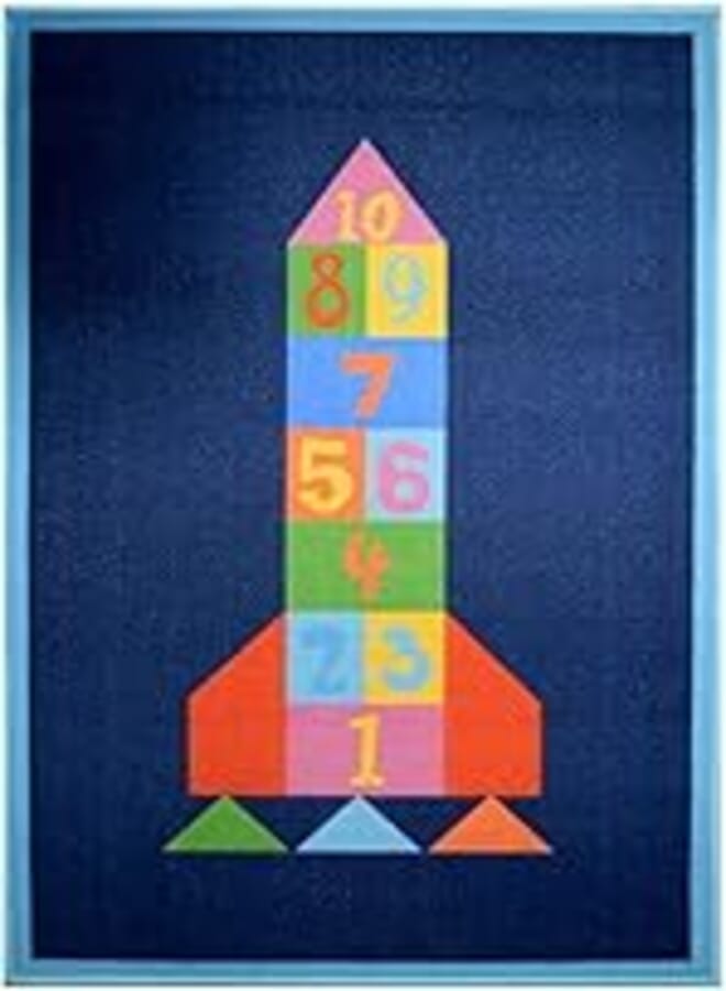 Mac Carpet Miera Educational Kids Rugs, 80x120cm - Rocket Numbers