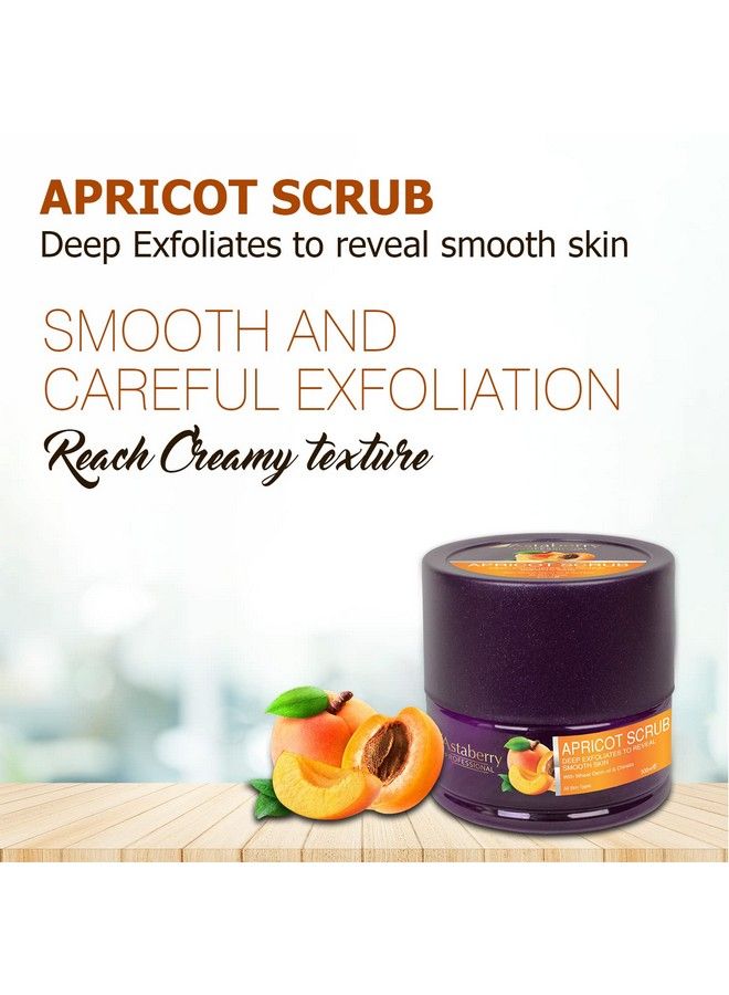 Astaberry Professional Apricot Scrub For Deep Exfoliates 500Ml Goodness Of Wheat Germ & Chiraita ; Removes Dead Epithelial Cells ; Blackhead Removal ; Smooth Skin & Skin Renewal - Image 5