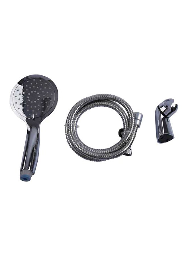 NIBEMINENT Handle Mirror Shower Head Chrome 16x8.5x26centimeter