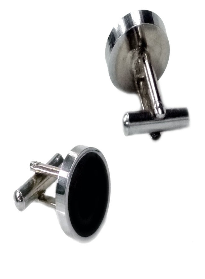 Blacksmith Black Round Cufflink for Men Wedding Marriage Groom Accessories For Blazer And Suit - Image 2