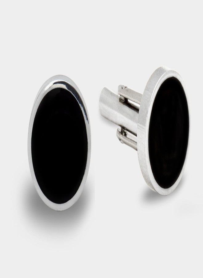 Blacksmith Black Round Cufflink for Men Wedding Marriage Groom Accessories For Blazer And Suit - Image 4