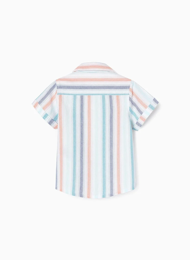 زيبي Striped Cotton Shirt for Baby Boys