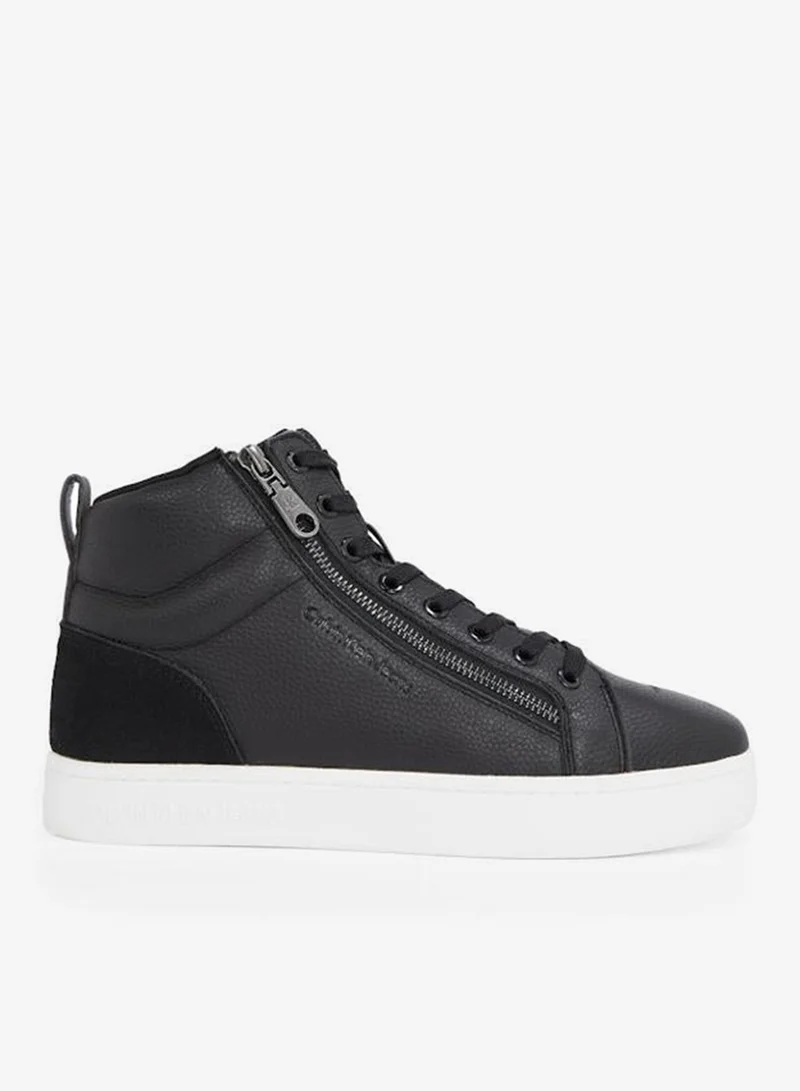 Calvin Klein Jeans CLASSIC CUPSOLE LEATHER ZIP MID TRAINERS