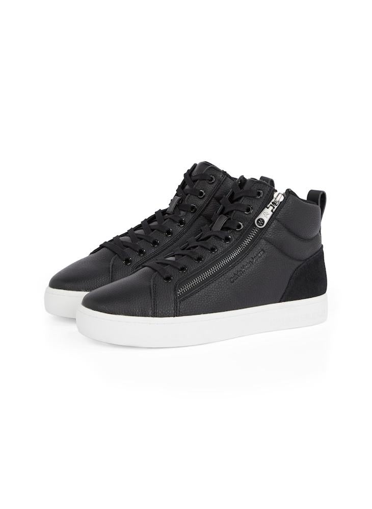 Calvin Klein Jeans CLASSIC CUPSOLE LEATHER ZIP MID TRAINERS - Image 4