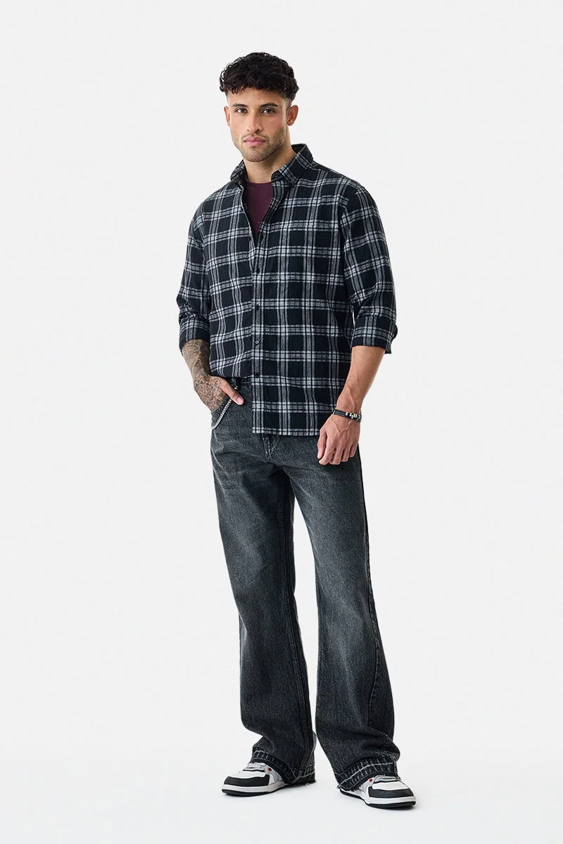 سنيتش قميص كاروهات مطحون