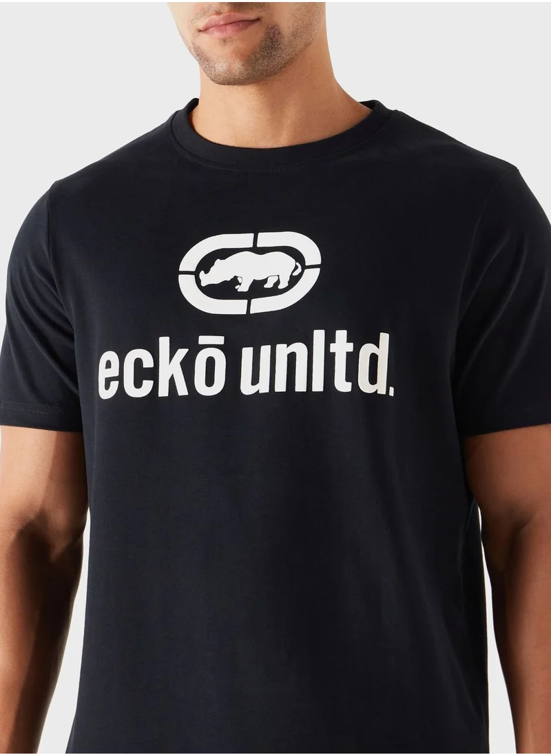 Ecko Unltd. Logo Print Crew Neck T-Shirt