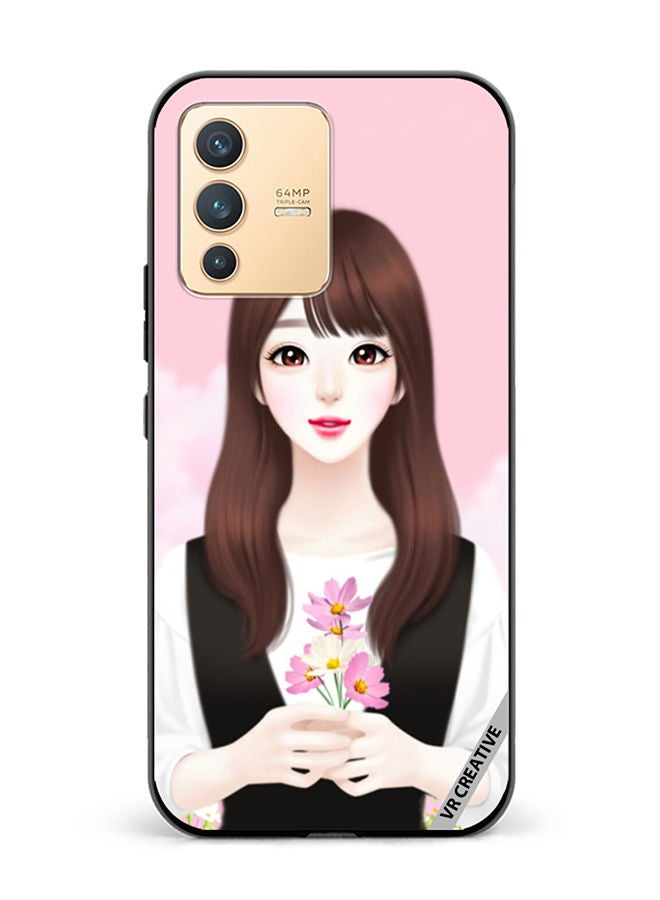 VR CREATIVE Protective Case Cover For Vivo V23 5G Cute Anime Girl Design Multicolour - Image 1