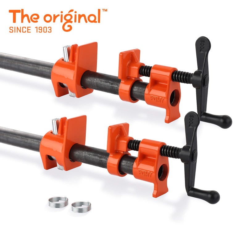 PONY 2-Pack 50 Wood Gluing Pipe Clamp Fixture for 3/4 Inch Black Pipe - Image 2