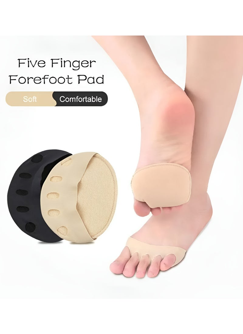 Generic - Forefoot Shoe Inserts, Comfort Toe Protection Insoles, Flexible Insoles for Bare Shoes and High Heels for Toe and Ball of Foot Pain Relief, Soft Breathable Cushions (Black) - Image 1