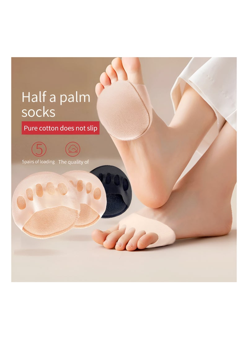 Generic - Forefoot Shoe Inserts, Comfort Toe Protection Insoles, Flexible Insoles for Bare Shoes and High Heels for Toe and Ball of Foot Pain Relief, Soft Breathable Cushions (Black) - Image 1