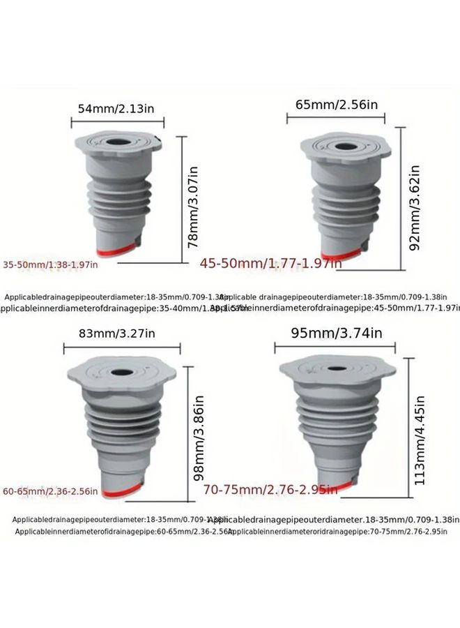 60 65mm Shower Drain Stopper Anti Odor Anti Insect Hair Catcher Easy Twist On Installation - Image 4