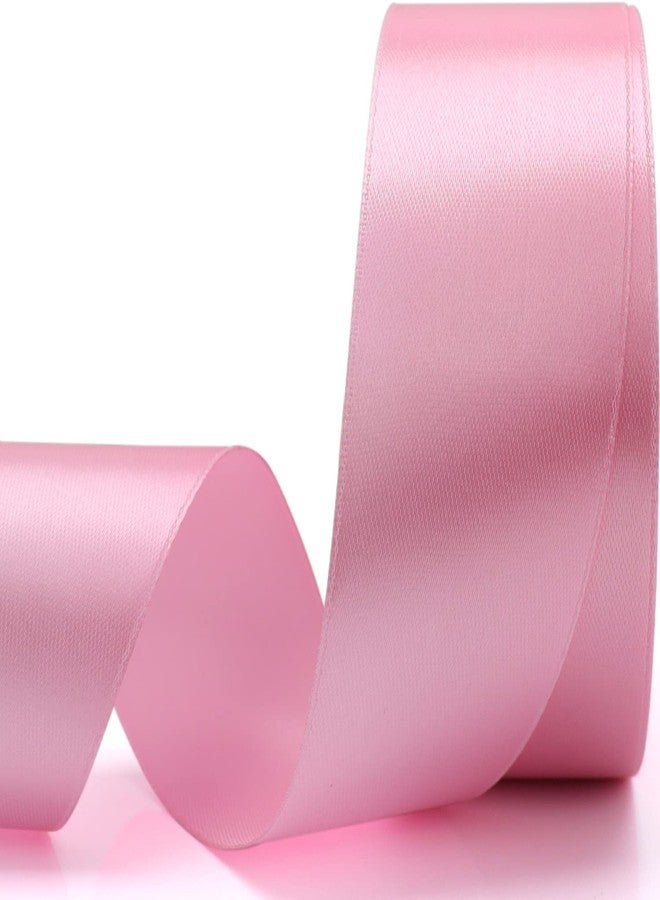 Nsilu 25 Yards 1-1/2 inches Wide Satin Ribbon Suitable for Wedding, Party and Gift Box Packaging Ribbon (Pink, 1-1/2")