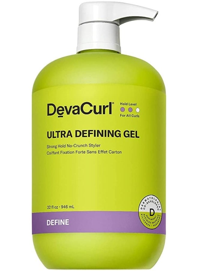 DevaCurl Ultra Defining Gel Strong Hold No-Crunch Styler, Bright Breeze, 32 Fl. Oz.  - Image 1