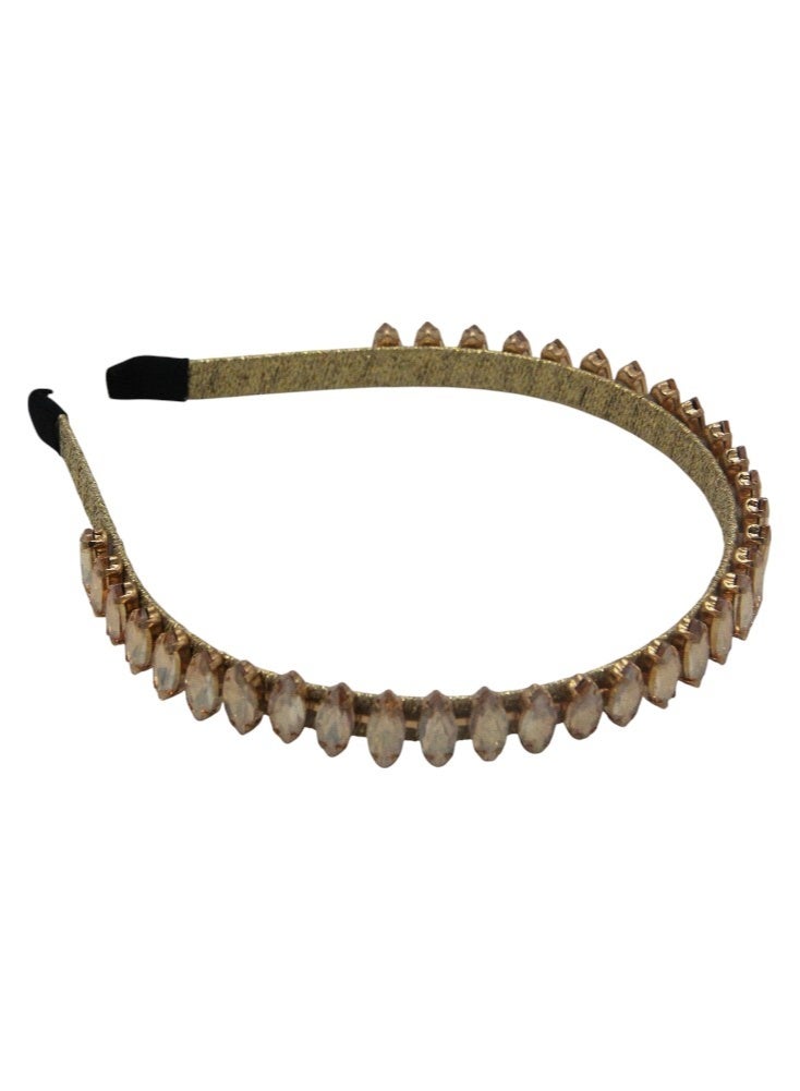 Bidani Slim Rhinestone Headband - Orange - Image 3