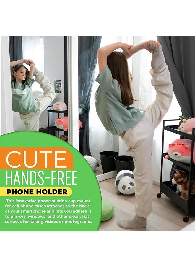 HY 12 Pcs 4 Color Adhesive Silicone Suction Phone Case Cover, Multipurpose Non Slip Phone Suction Cup, Universal Phone Sticky Grip, Suitable for Mirror Bathroom Home Kitchen - Image 3