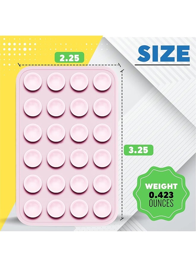 HY 12 Pcs 4 Color Adhesive Silicone Suction Phone Case Cover, Multipurpose Non Slip Phone Suction Cup, Universal Phone Sticky Grip, Suitable for Mirror Bathroom Home Kitchen - Image 4
