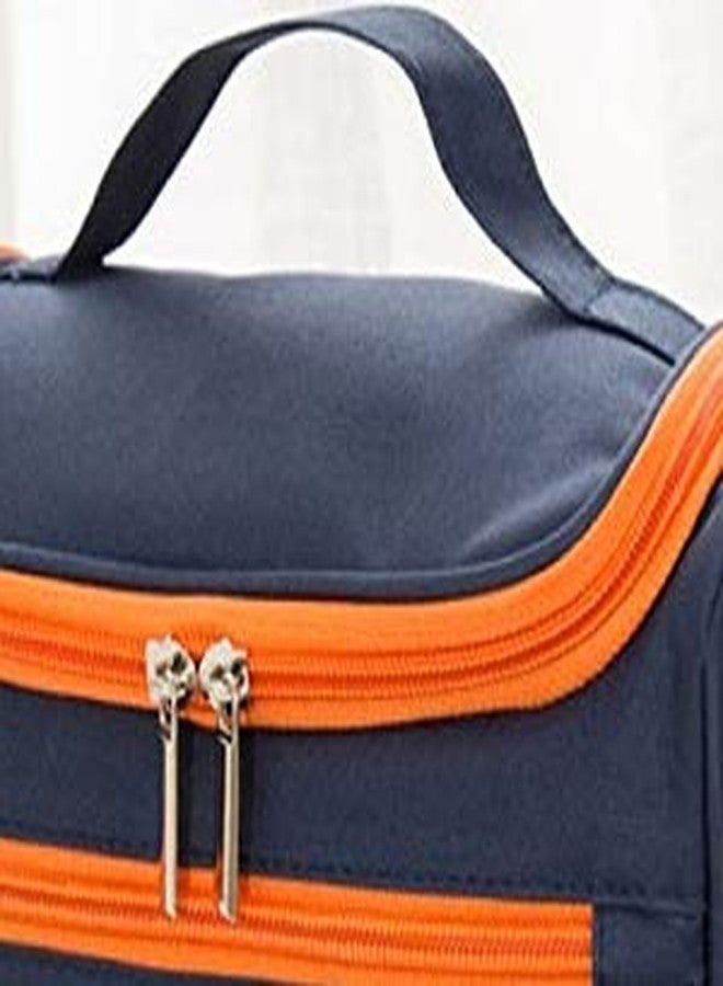 FEXMY Hanging Toiletry Bag Travel Organizer for Women & Men | Large Cosmetic Makeup Organizer Pouch with Hook | Waterproof Travel Pouches | Suitcase & Luggage Organizer Bag for Travelling (Navy Blue) - Image 3