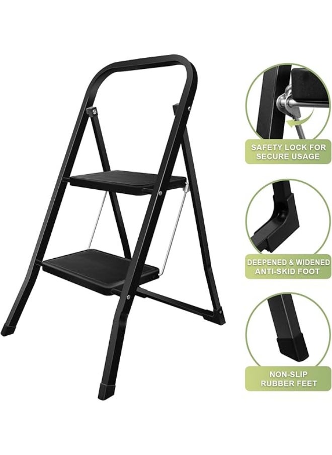 Generic 2-Step Folding Household Ladder – Up to 150 kg, Stepladder for Home and Garden Use  - Image 5