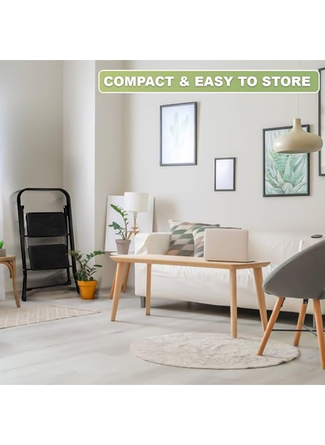 Generic 2-Step Folding Household Ladder – Up to 150 kg, Stepladder for Home and Garden Use  - Image 3