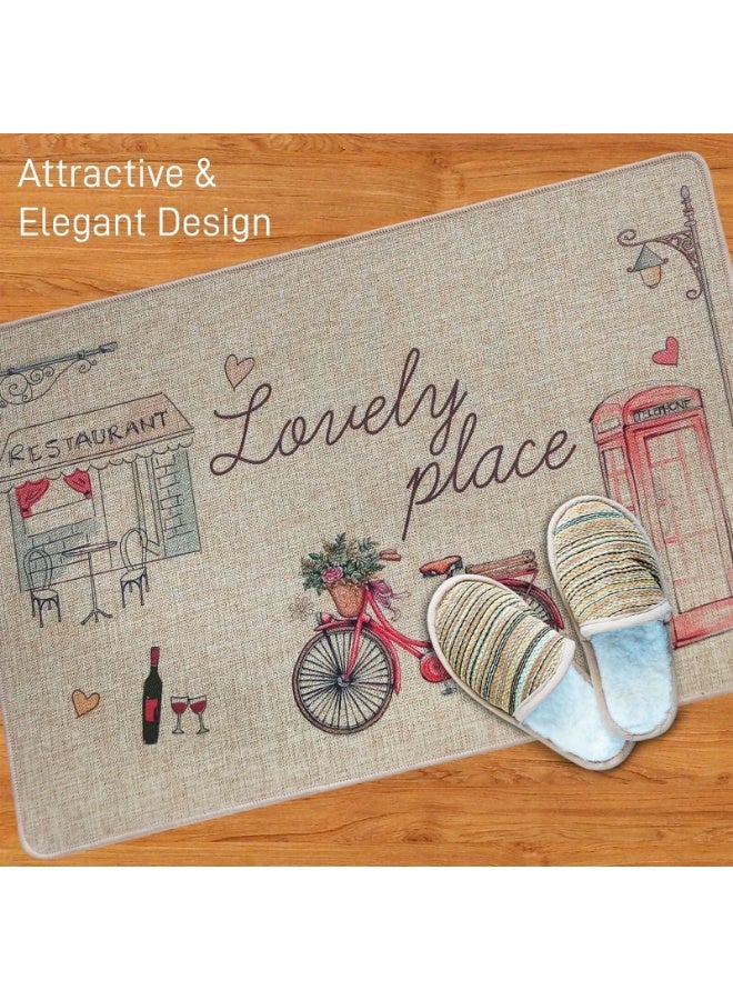كيتشينو Kitcheno Anti-Fatigue Kitchen Mat Set, 2 Pieces, Non-Slip Kitchen Mats, Padded Kitchen Rugs and Carpets, Waterproof, Comfortable Standing Mat, Suitable for Kitchen, Home Office, Kitchen Sink - Image 3