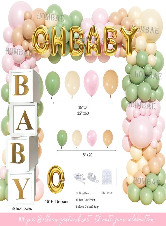 Hombae Woodland Baby Shower Decorations For Girl, It’s A Girl Backdrop Balloons Tablecloth Cake Topper Boxes Poster Sash Pin For Forest Animal Gender Reveal Birthday Supplies - Image 3