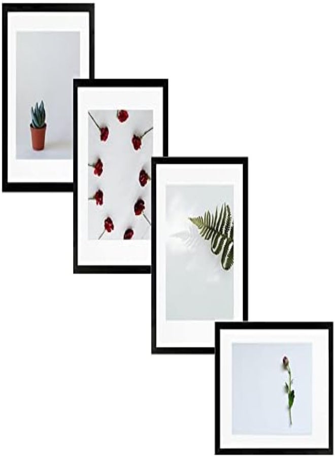 AKDC Generic 8.3X11.7 Black Picture Frames Set Of 4,Photo Frames For Wall Or Desktop Display,Poster Frame For Officehomeliving Room Wall Hanging Decoration Frame Wall Art - Image 2
