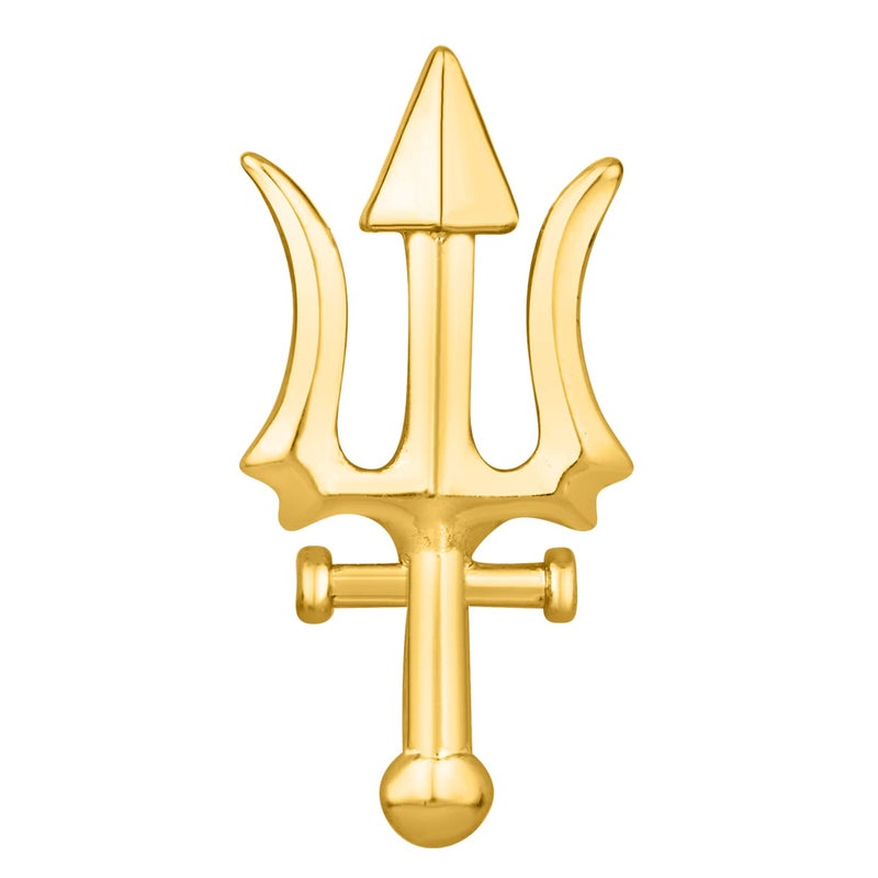 Mahi Gold Plated Mahadev Shiva Trishul Designer Brooch for Men (BP1101050G) - Image 4