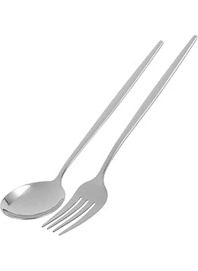 Stainless Steel Spoon Fork Set Portable Silver Tableware Home Dining Cutlery Flatware - Image 1