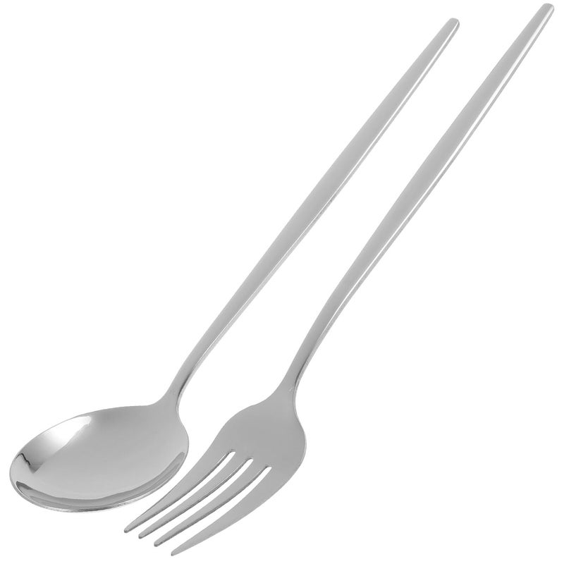Stainless Steel Spoon Fork Set Portable Silver Tableware Home Dining Cutlery Flatware - Image 2
