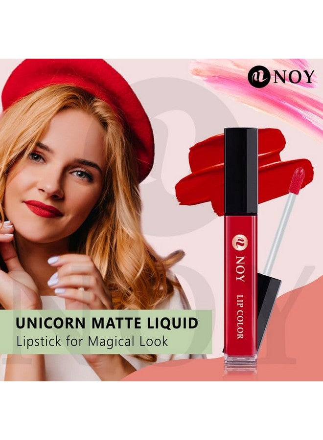 NOY 100% Waterproof Pure Matte Liquid Lipstick For Precise Application Multicolors For Girls And Fit Any Festivals (Set Of 6) #YN157 - Image 4