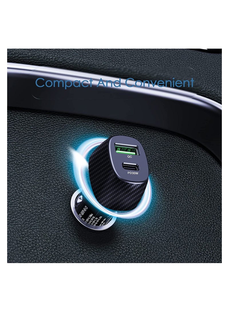 USB C Car Charger Phone Planet 38W Fast USB Car Charger Plug with PDQC 3.0 Dual Port Compatible with iPhone - Image 2