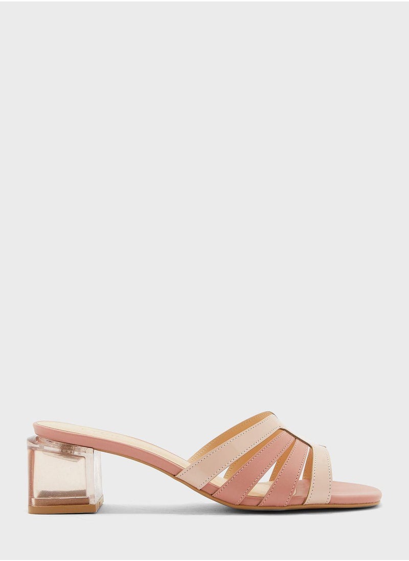 FYOR - One Strap Mid Heel Sandals - Image 1