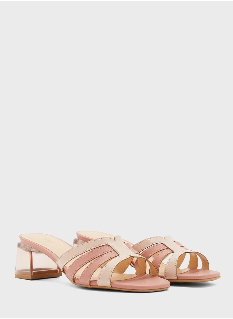 FYOR - One Strap Mid Heel Sandals - Image 1