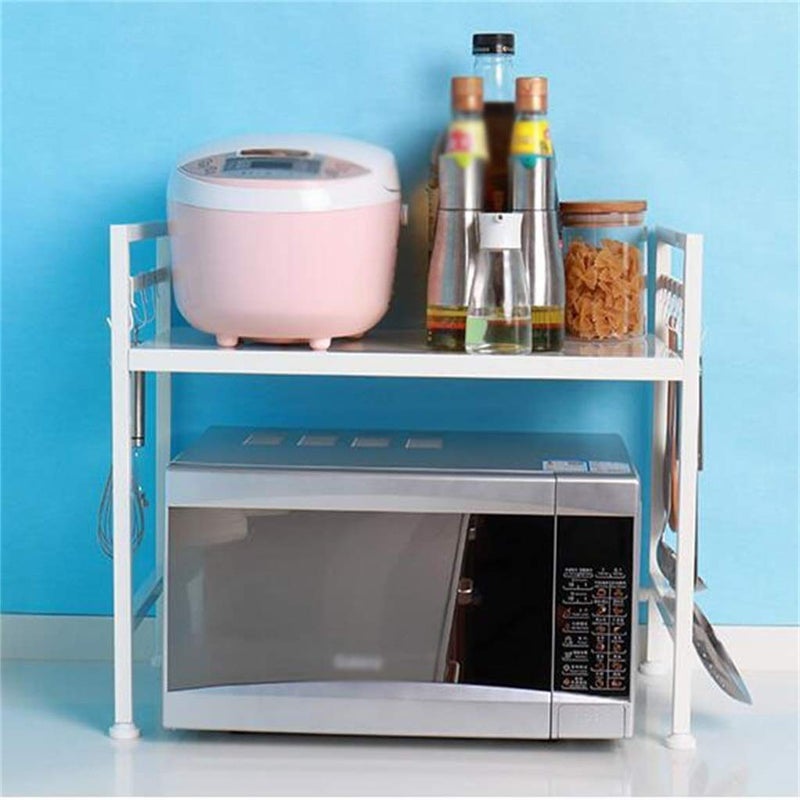 INDIAN DECOR INDIAN DECOR 35520 Kitchen Shelf Black Metal Kitchen Shelf Microwave Oven Oven Seasoning Rack Family Kitchen Storage Rack Bearing 50kg White Made in India  - Image 4