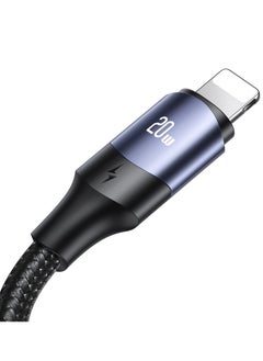 أوسامس كابل شاحن iPhone 1.2 متر [معتمد من MFi] كابل USB C إلى Lightning - سلك مجدول للشحن السريع، شحن PD 20 وات لهاتف iPhone 14/14 Pro/14 Plus/14 Pro Max وiPad Pro وiPhone 8-13 Series - أسود  - Image 2