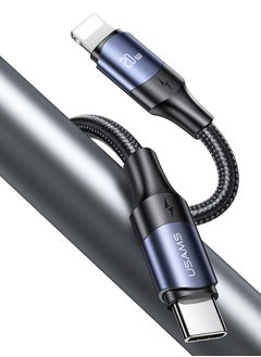 أوسامس كابل شاحن iPhone 1.2 متر [معتمد من MFi] كابل USB C إلى Lightning - سلك مجدول للشحن السريع، شحن PD 20 وات لهاتف iPhone 14/14 Pro/14 Plus/14 Pro Max وiPad Pro وiPhone 8-13 Series - أسود  - Image 3