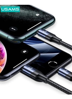 أوسامس كابل شاحن iPhone 1.2 متر [معتمد من MFi] كابل USB C إلى Lightning - سلك مجدول للشحن السريع، شحن PD 20 وات لهاتف iPhone 14/14 Pro/14 Plus/14 Pro Max وiPad Pro وiPhone 8-13 Series - أسود  - Image 5