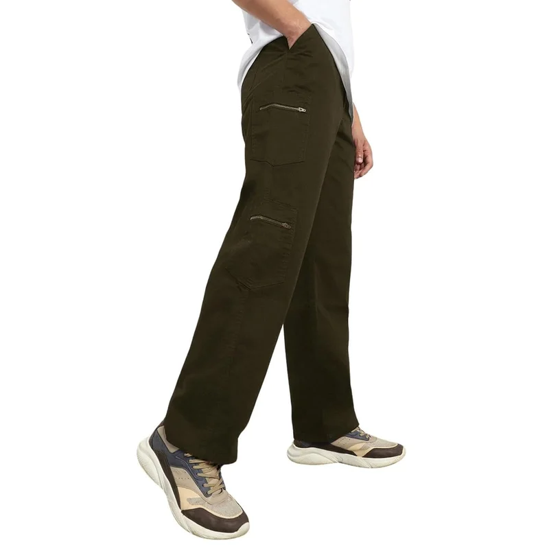 نوبيرو Men's Cargo Pants in Olive Green