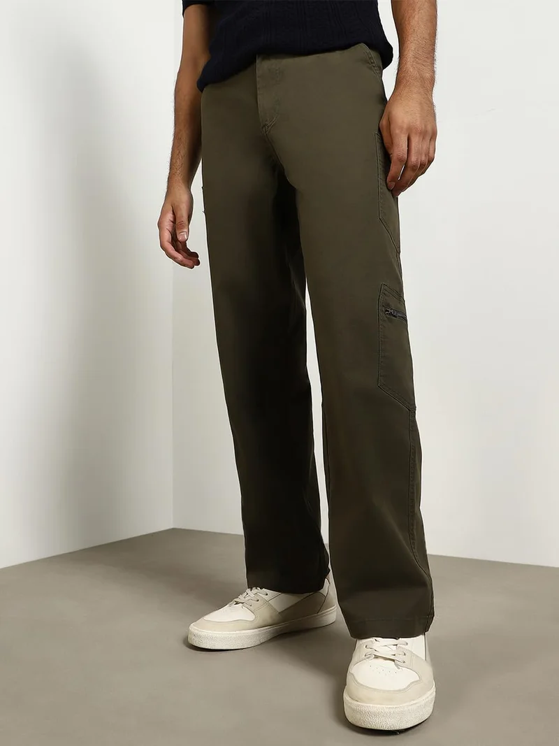 نوبيرو Men's Cargo Pants in Olive Green