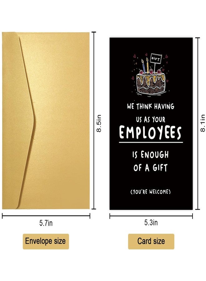 Obbyidk Funny Happy Birthday Card for Employer Leader, Birthday Card for Boss Managers, Happy Boss’s Day Card Gift, As Your Employees Is Enough of a Gift - Image 2