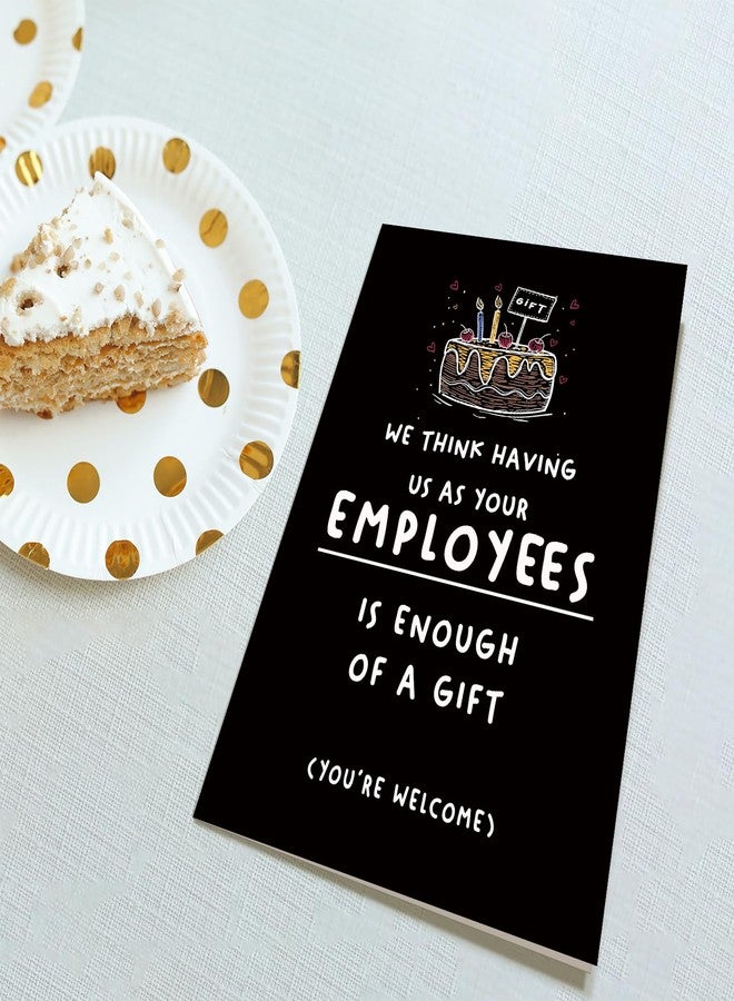 Obbyidk Funny Happy Birthday Card for Employer Leader, Birthday Card for Boss Managers, Happy Boss’s Day Card Gift, As Your Employees Is Enough of a Gift - Image 4