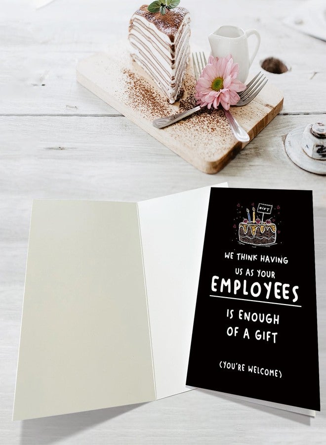 Obbyidk Funny Happy Birthday Card for Employer Leader, Birthday Card for Boss Managers, Happy Boss’s Day Card Gift, As Your Employees Is Enough of a Gift - Image 3