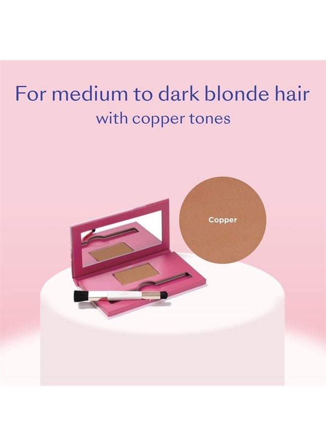 Hair Root Touch Up Powder, Conceal & Cover (Copper) - Hairline Powder for Women - Scalp Concealer & Filler for Thinning & Gray Hair Coverage - Creates Thicker & Fuller-Looking Hair