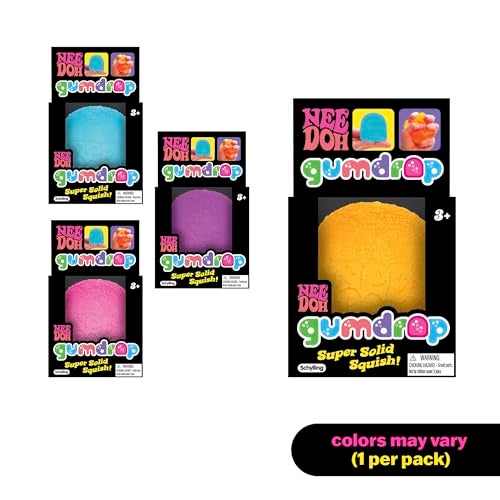 Schylling NeeDoh Gumdrop - Textured Sensory Toy with Super Solid Squish - 2.5" Tall - Colors May Vary (Pack of 1) - Image 2