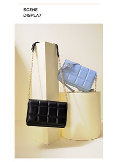 PIERRE LOUES Women's Cross-Body Bags Black Chain Bag Handbags for Women,Lightweight Crossbody Designer Shoulder Bag Purse,Ladies Fashion Phone Bag，Adjustable Strap PU Leather with Multi Zipper Pockets.  - Image 2