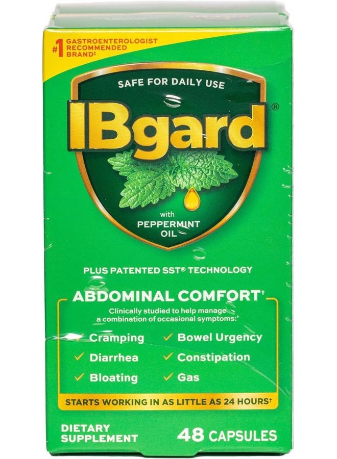 IBgard Gut Health Supplement, Peppermint Oil Capsules for Abdominal Comfort, 96 Capsules - Image 1