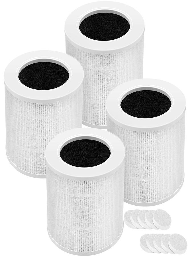 Ecleanfy فلتر Ecleanfy Core Mini رباعي القطع متوافق مع جهاز تنقية الهواء LEVOIT Core Mini، فلتر أولي عالي الكفاءة H13 HEPA 3 في 1 مع كربون نشط، فلتر بديل لجهاز LEVOIT Core Mini - Image 1