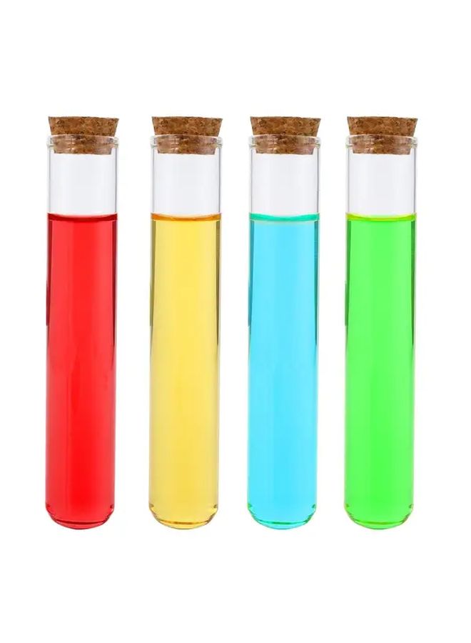 60 Pcs Acrylic Test Tubes with Cork Stoppers Transparent Lab Glassware for Scientific Experiments Party Decorations and Candy Storage Durable Easy to Clean Laboratory Supplies - Image 3