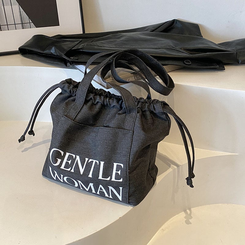 Thailand Niche Large Capacity Bucket Denim Bag Gentle Woman Casual Shoulder Bag Trendy - Image 1