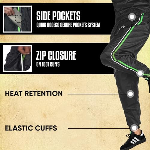 RAD Sauna Sweat Suit for Men & Women (Medium To 6XL) for Weight Loss & Fat Burn Sweating Suit (Green, Large) - Image 3